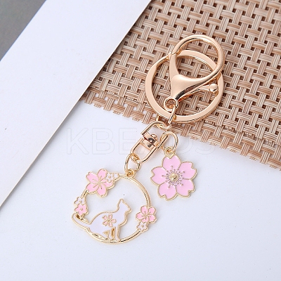 Alloy Enamel Pendants Keychain LS-KEYC-PW0002-102A-1