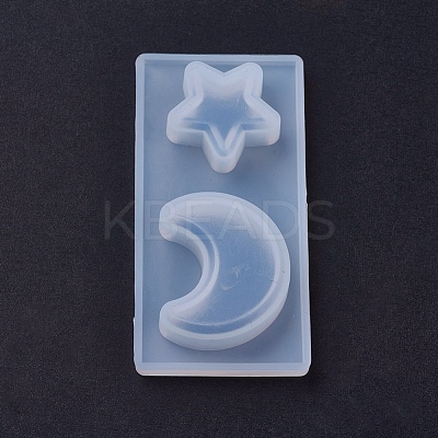 Astronomy Theme Moon and Star Silicone Molds X-DIY-L005-05-1