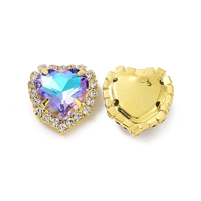 Heart Sew on Rhinestone DIY-E062-03G-01-1