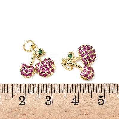 Brass Micro Pave Cubic Zirconia Pendants KK-L243-02G-02-1