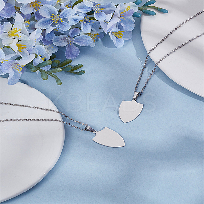 2Pcs 304 Stainless Steel Pendants STAS-LP0004-67-1