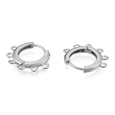 Tarnish Resistant 304 Stainless Steel Hoop Earrings Findings LS-STAS-N092-188-1
