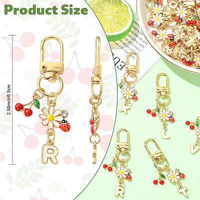 26Pcs Alloy Enamel Pendant Decorations HJEW-YW00176-1