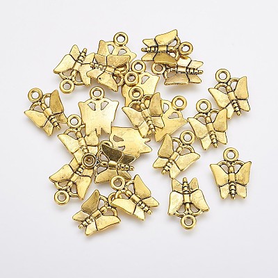 Tibetan Style Alloy Charms Pendants TIBEP-A176-G-LF-1