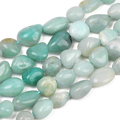 Natural Amazonite Nuggets Beads Strands X-G-J335-31A-1