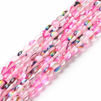 Synthetic Moonstone Beads Strands G-E573-02A-17-1