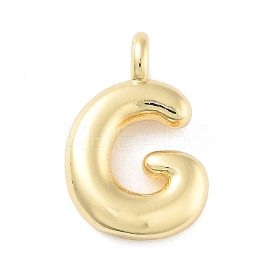 Rack Plating Brass Balloon Letter Pendants KK-C050-01G-G-1