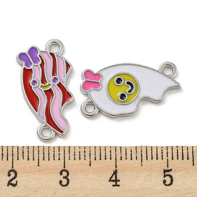 Alloy Enamel Couple Heart Connector Charms PALLOY-K018-01P-1