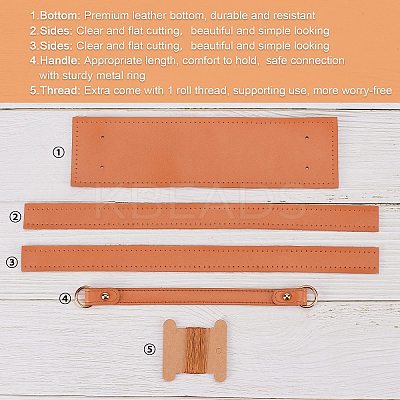 PU Leather Bag Bottom and Handles FIND-WH0059-06B-1