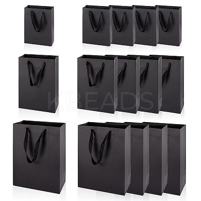 15Pcs 3 Sizes Rectangle Paper Gift Storage Tote Bags with Handle ABAG-TA0001-73B-1