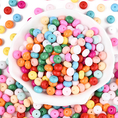 200Pcs Opaque Baking Paint Glass Seed Beads SEED-PA0001-01F-1