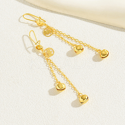 Fashionable Metal Ball Pendant Tassel Earrings for Women NY2404-1