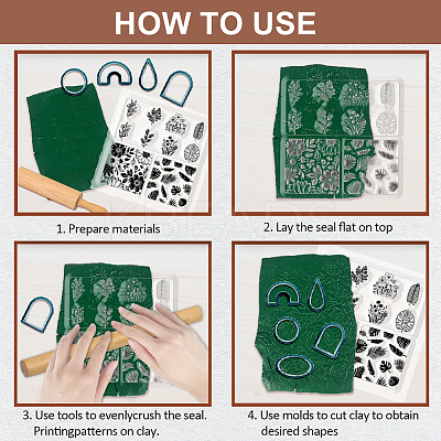 Silicone Clay Texture Mat AJEW-WH0447-040-1