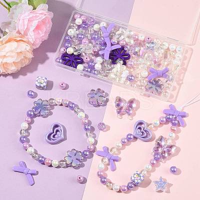 100Pcs 19 Styles Transparent & Opaque Acrylic Beads MACR-FS0002-37-1