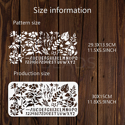 PET Hollow Out Drawing Painting Stencils DIY-WH0626-010-1