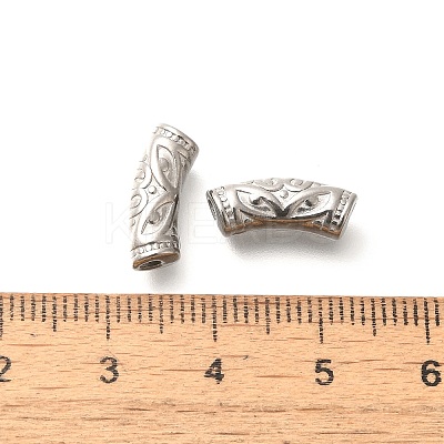 304 Stainless Steel Curved Tube Beads STAS-I321-27P-1