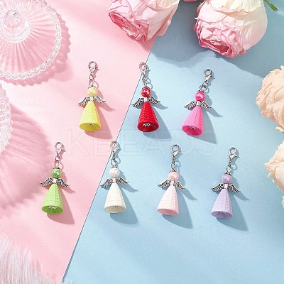 Angel Acrylic Pendant Decorations HJEW-JM03535-01-1