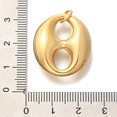 PVD Vacuum Plating 304 Stainless Steel Pendants STAS-U035-41G-01-1