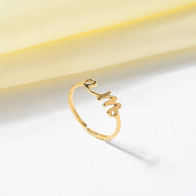304 Stainless Steel Cuff Rings for Women RJEW-D285-01G-M-1
