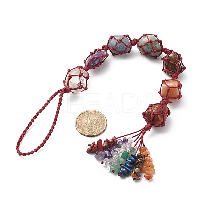 7 Chakra Gemstone Hanging Decorations HJEW-JM00805-02-1