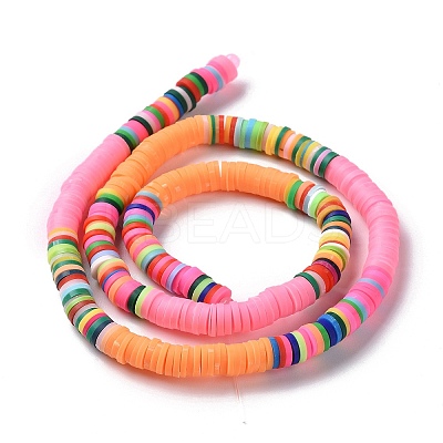 Handmade Polymer Clay Bead Strands CLAY-C003-04F-1