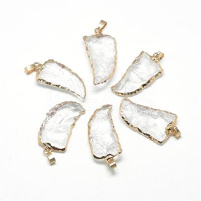 Natural Quartz Crystal Pendants G-Q492-01-1
