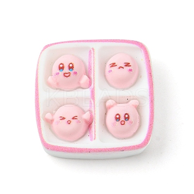 Oapque Resin Cute Face Decoden Cabochons RESI-R436-06D-1