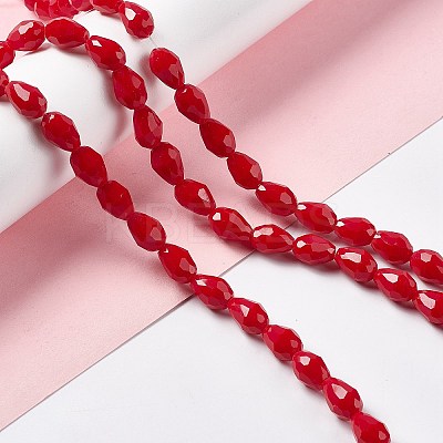 Faceted Glass Beads Strands GLAA-E037-02D-1