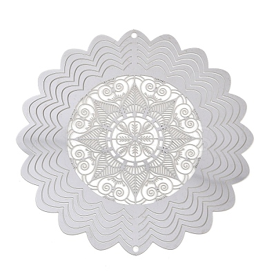 201 Stainless Steel 3D Rotating Hanging Wind Spinner STAS-B122-01P-05-1