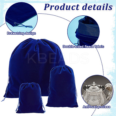 12Pcs 3 Styles Velvet Jewelry Drawstring Gift Bags TP-GA0001-01-1