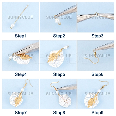 DIY Acrylic & Crackle Dangle Earring Making Kits DIY-SC0016-55-1