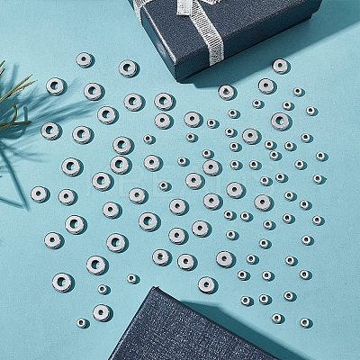 180Pcs 3 Style 304 Stainless Steel Spacer Beads STAS-DC0002-18-1