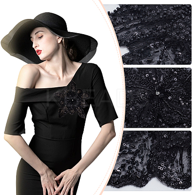 3D Flower Shape Polyester Embroidery Applqiues DIY-WH0304-947-1