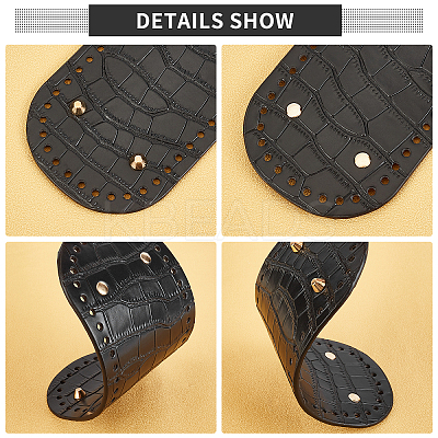 3Pcs 3 Style PU Leather Flat Round Bag Bottom FIND-WR0004-43A-1