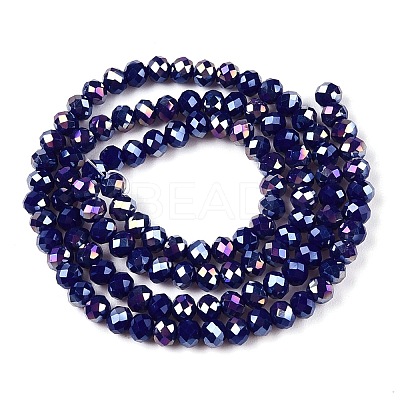 Electroplate Glass Beads Strands X-EGLA-A044-P3mm-B07-1