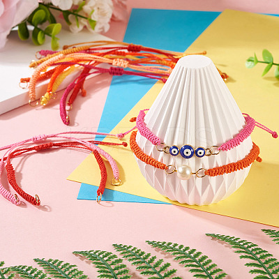 30Pcs 10 Styles Adjustable Waxed Polyester Cord Bracelet Making X1-AJEW-TAC00051-1