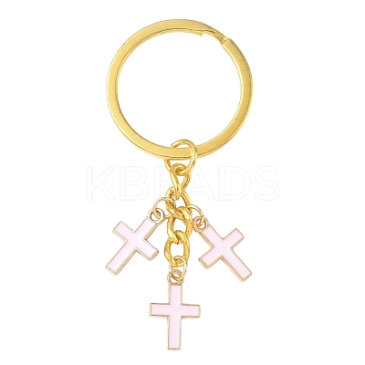 Alloy Enamel Cross Keychains KEYC-YW00212-01-1