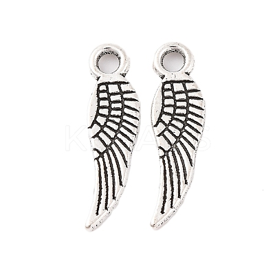 Tibetan Style Alloy Wing Pendants X-TIBEP-3344-AS-NR-1