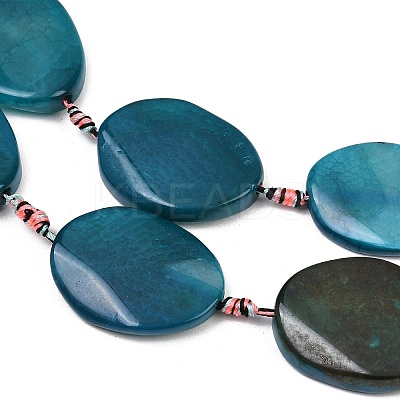 Natural Fire Crackle Agate Beads Strands G-P605-L03-01F-1