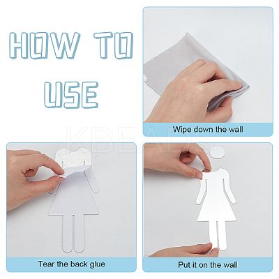Acrylic TOILET Sign Stickers DIY-WH0569-66B-01-1