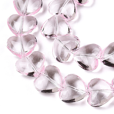 Transparency Glass Beads Strands GLAA-T023-13F-1