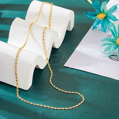 Brass Lumachina Chain Necklace for Women NJEW-TA0001-15-1