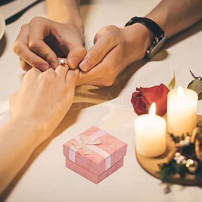12Pcs Valentines Day Presents Packages Cardboard Ring Boxes CBOX-YW0001-04A-1