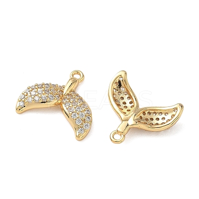 Brass Micro Pave Cubic Zirconia Charms KK-Z136-74G-01-1