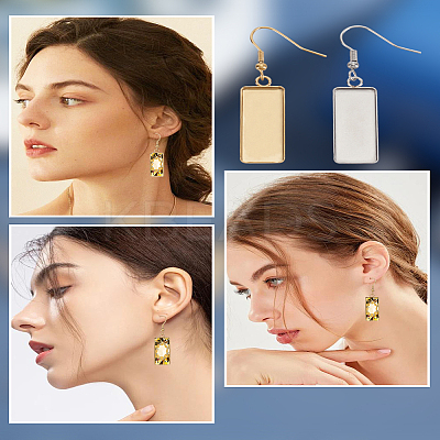 12Pcs 2 Colors 304 Stainless Steel Earring Hooks STAS-LP0002-04-1