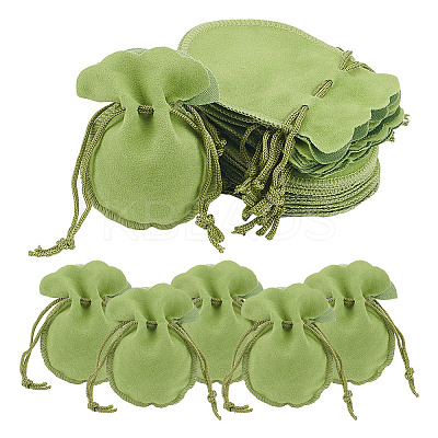 Calabash Velvet Jewelry Storage Drawstring Pouches LS-TP-WH0011-05F-1