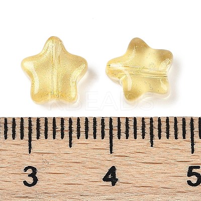 Transparent Spray Painted Frosted Glass Beads X2-GLAA-NH0003-01D-1