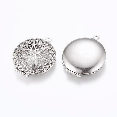 Tarnish Resistant 316 Stainless Steel Diffuser Locket Pendants STAS-G146-15P-1