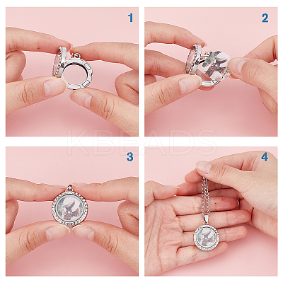 4Pcs 4 Colors Alloy Photo Frame Pendants ALRI-CA0001-006B-1