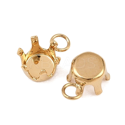 304 Stainless Steel Pendant Rhinestone Claw Charms Settings STAS-B121-01A-G-1